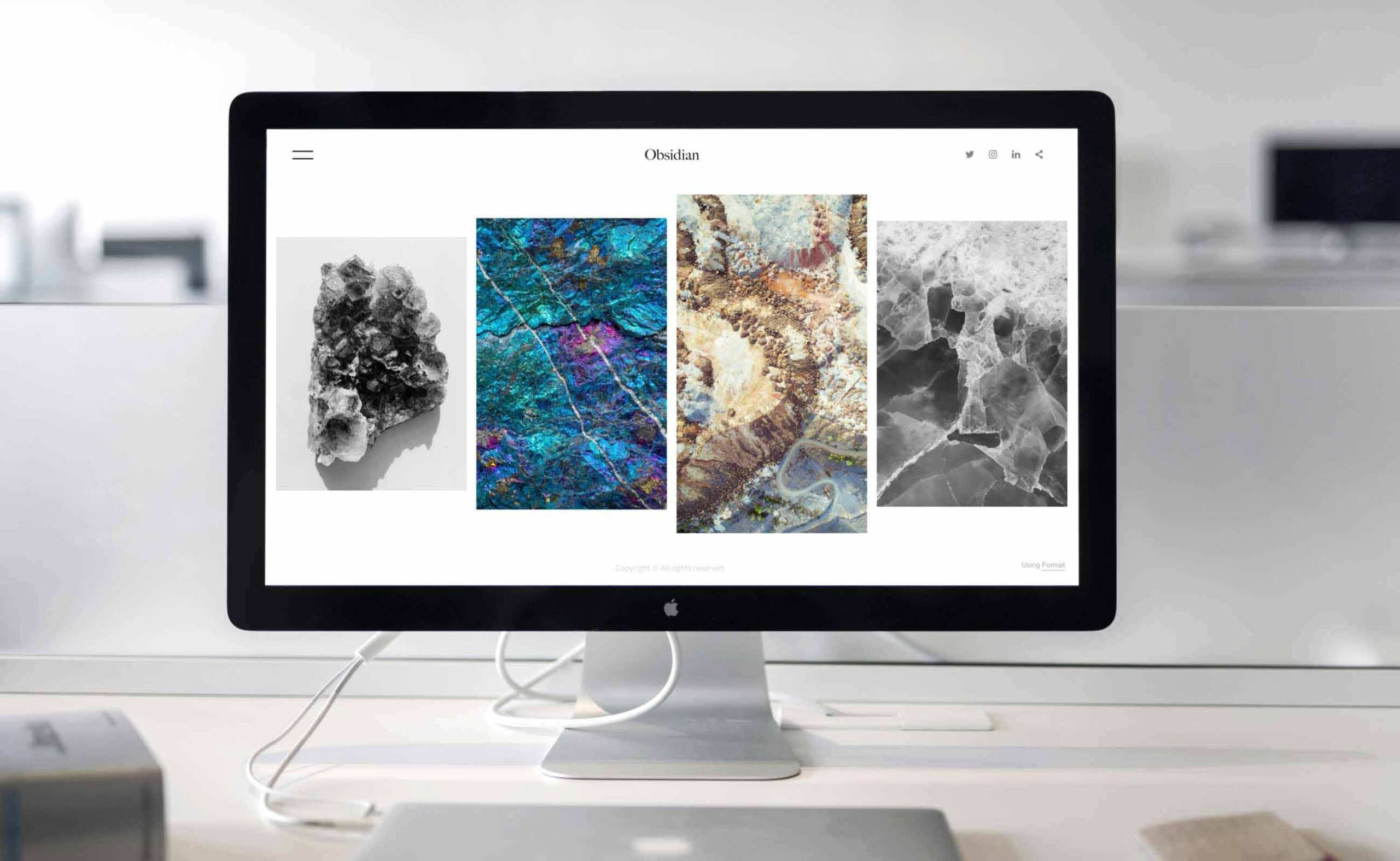 Website mockup on computer device Website mockup on computer device